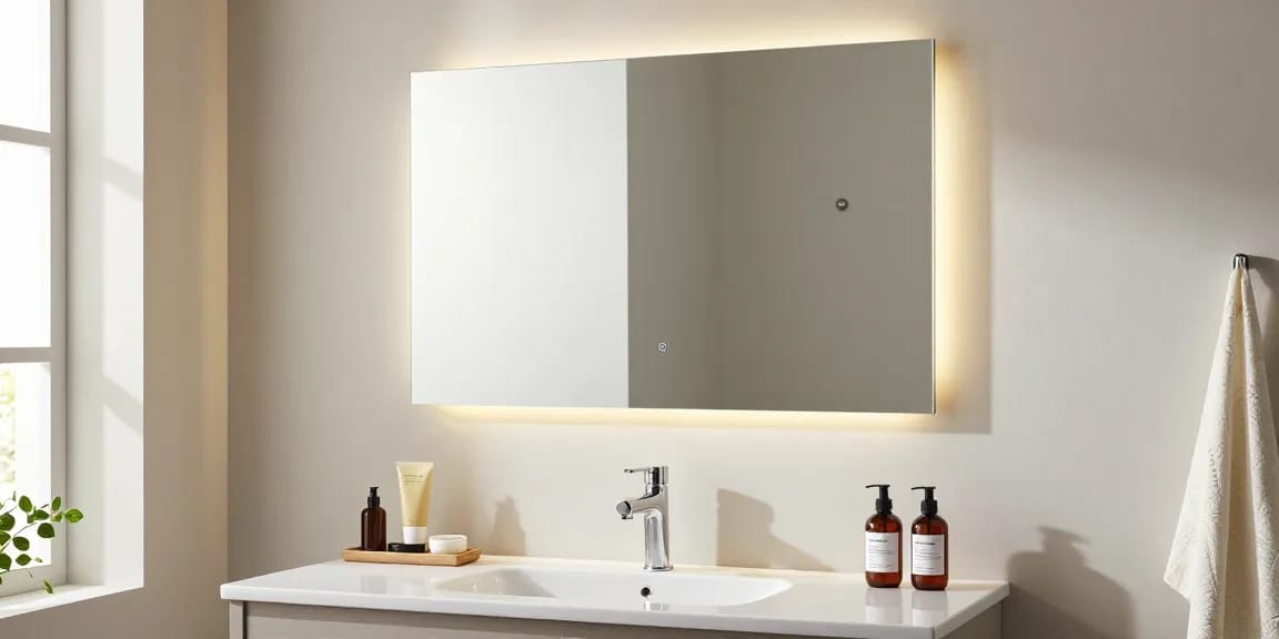 A stylish oglinda baie showcased in an elegant bathroom setup, perfect for online shopping reviews and best deals on digital marketplaces.