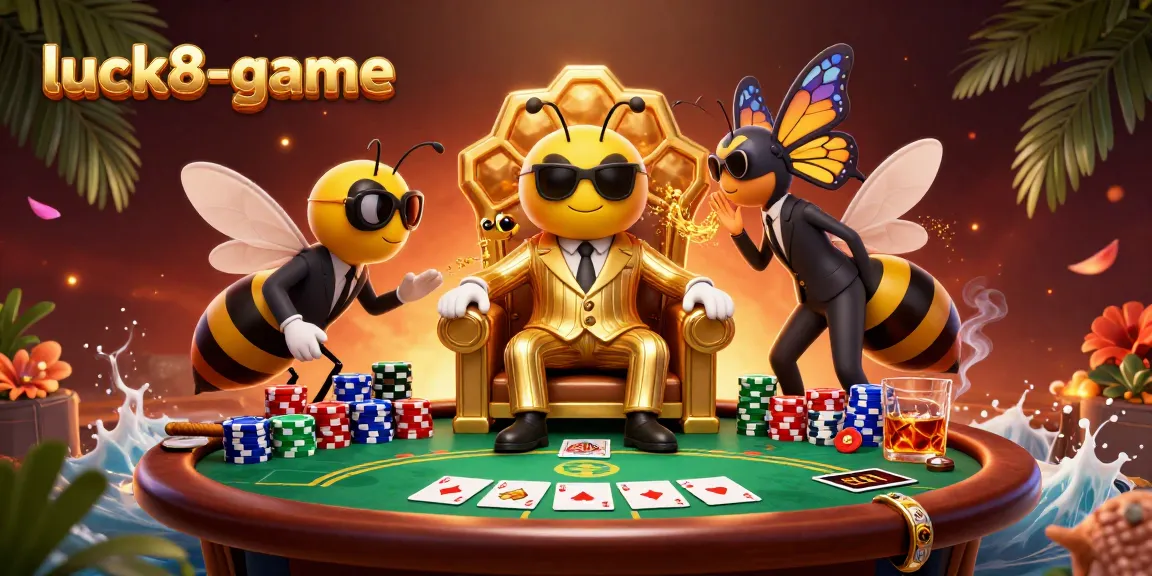 Engage with luck8-game's thrilling atmosphere showcasing dynamic poker action and majestic characters.