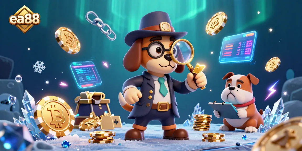 Engage your winnings with ea88 through an adventurous casino treasure hunt illustration.