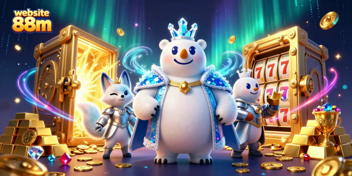 Engage in thrilling gameplay at website 88m with vibrant slot reels, treasure vaults, and energetic characters.
