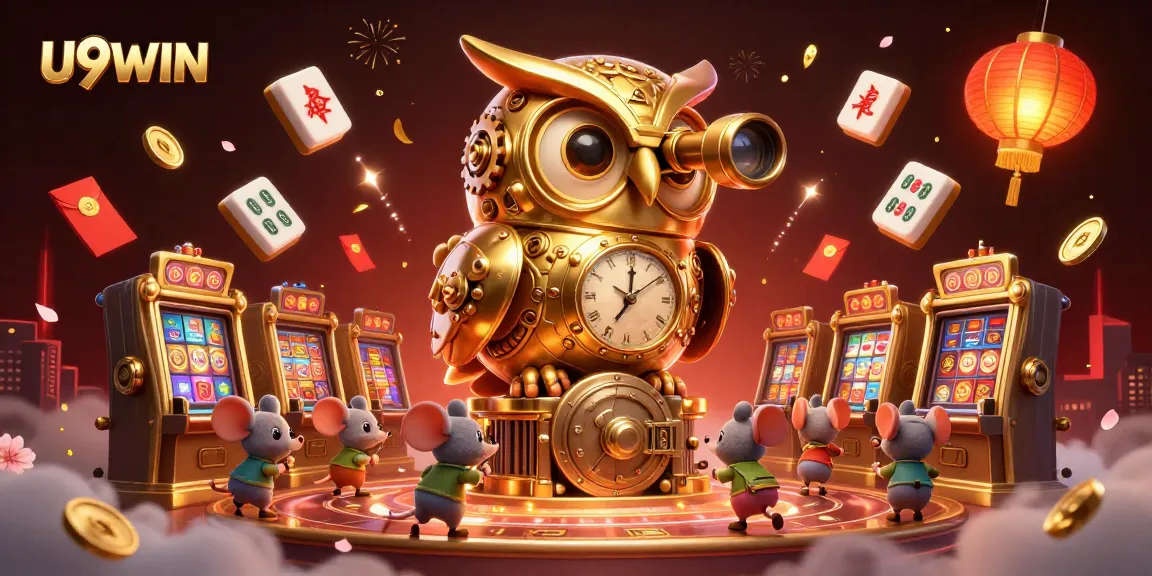 Experience the thrill of U9WIN with a captivating 3D casino scene filled with vibrant game elements.