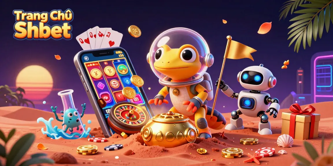 Experience thrilling games at Trang Chủ Shbet's golden casino, featuring colorful slots, poker, and vibrant action.
