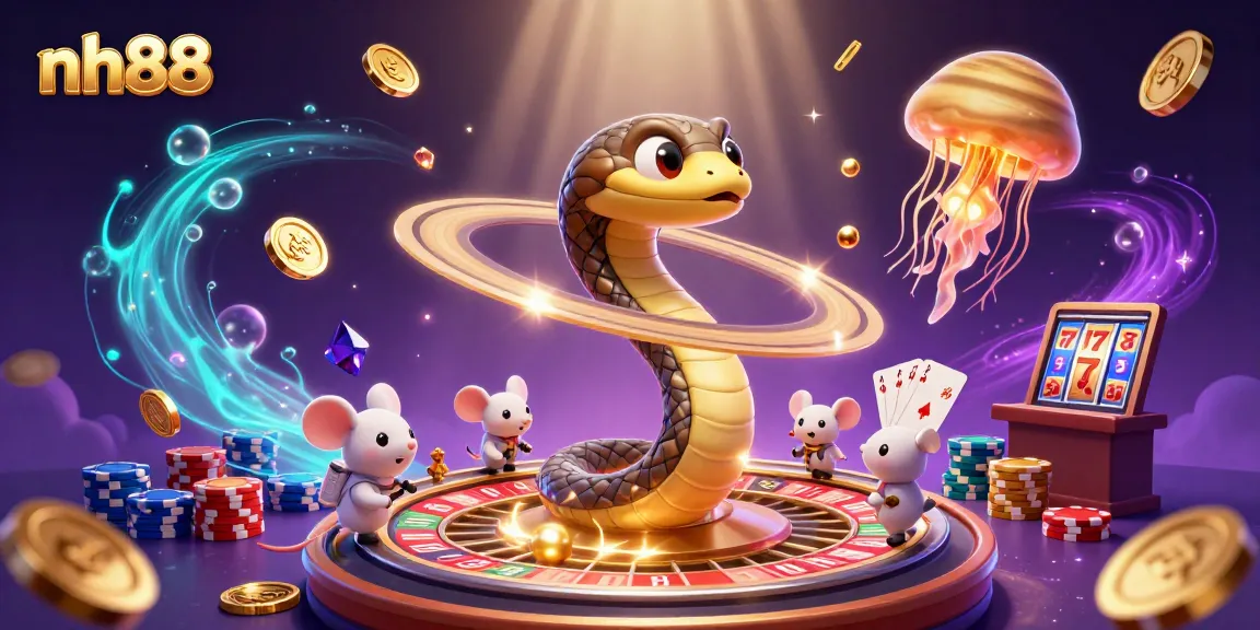 Experience thrilling gaming with nh88's vibrant slot games, cosmic dealers, and sparkling action.