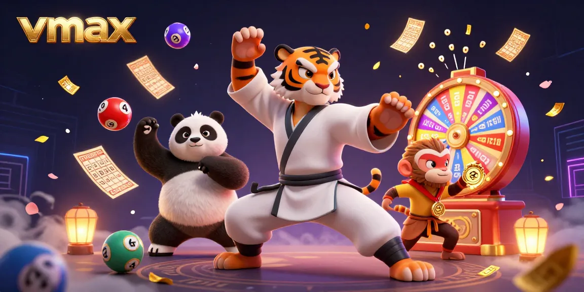 Join the fun at vmax with a 3D kung fu tiger master, panda disciple, and a playful monkey stealing a golden medal.