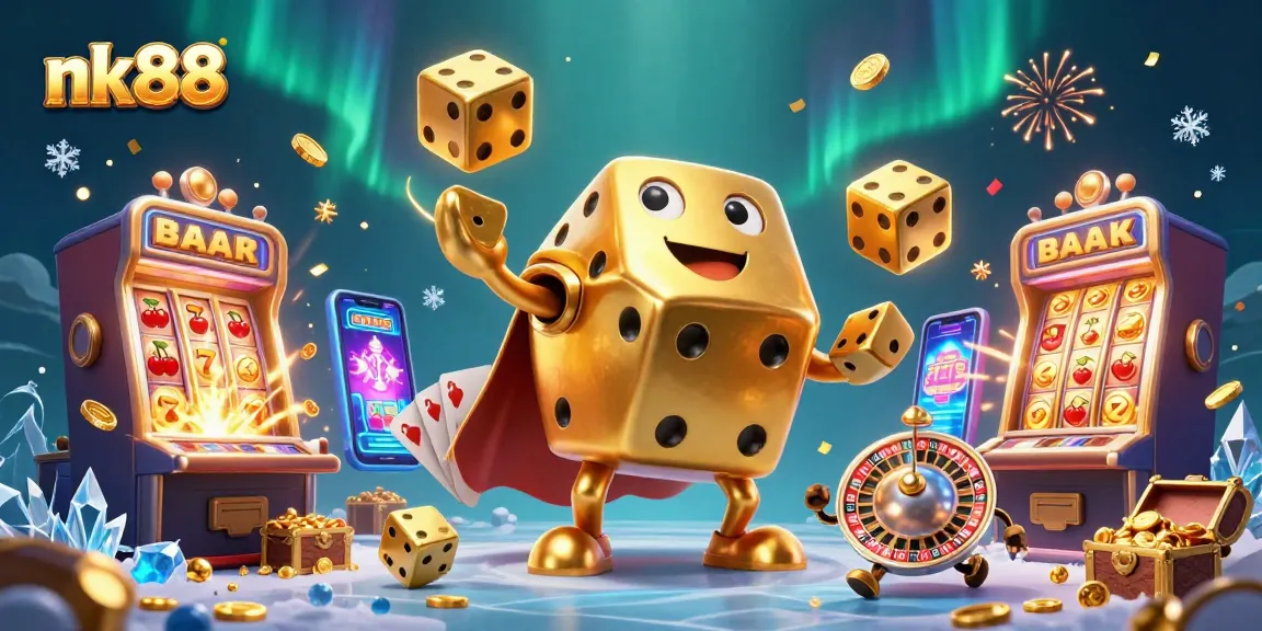 Experience the thrill of winning at nk88 with vibrant, 3D cartoon casino characters and jackpot elements.