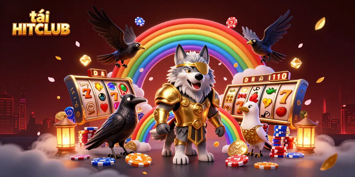Play and win at tải HITCLUB with vibrant graphics, golden characters, and dynamic casino themes.