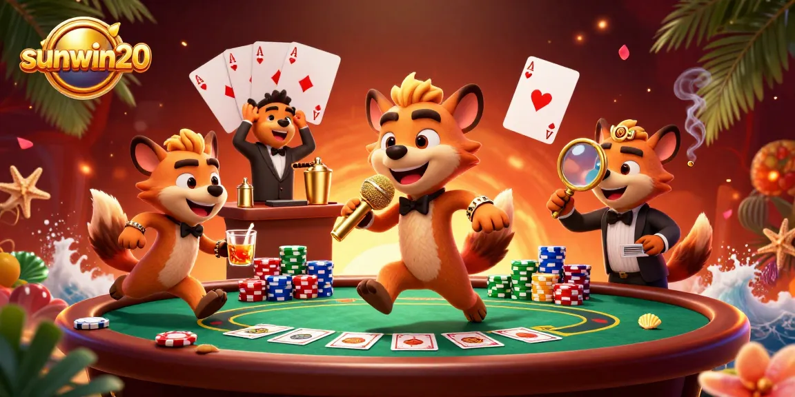 Engage with lively hyenas in a comedy casino at sunwin20, capturing excitement and humor.