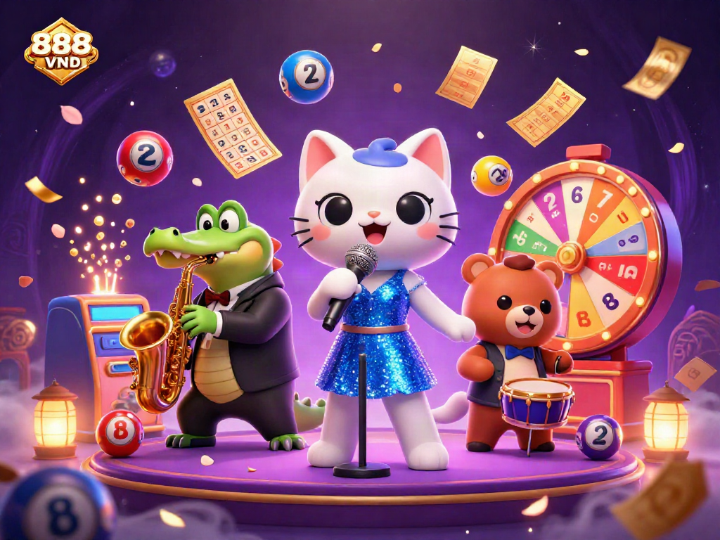 Engage with the exciting 888VND casino experience featuring vibrant lottery elements.