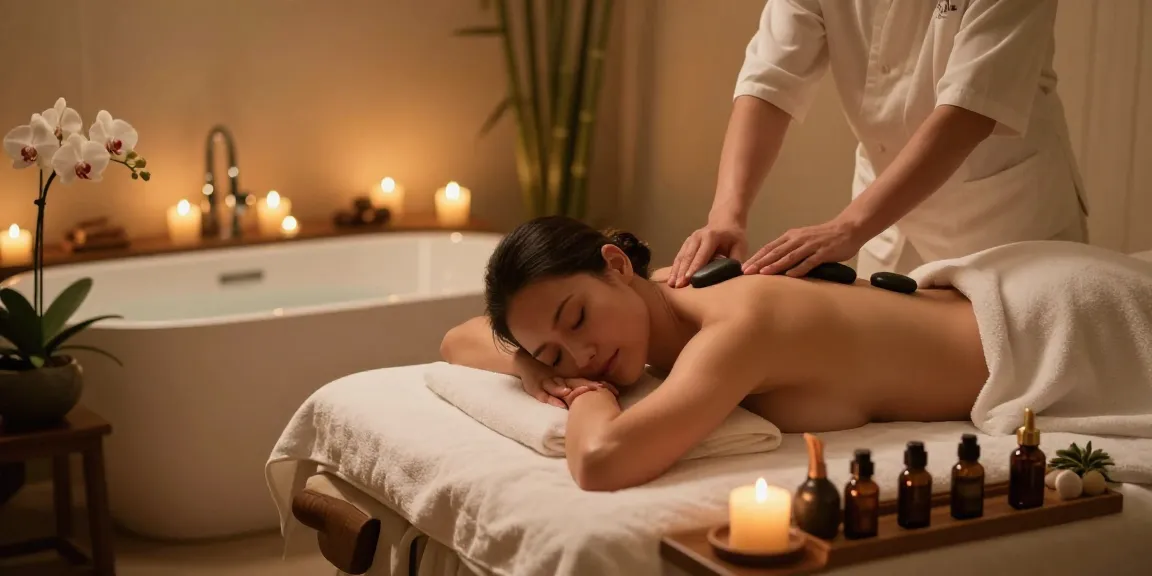 TRANG CHỦ ALO8 spa treatment scene with rejuvenating massage therapy, luxurious ambiance, and serene wellness elements.