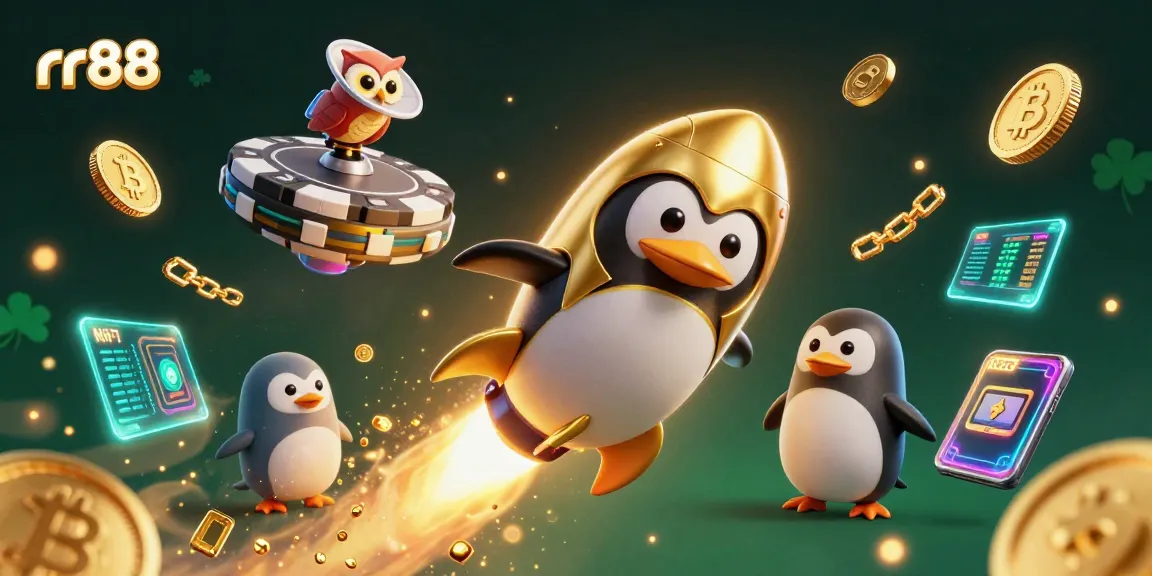 Experience thrilling gameplay at rr88, featuring a dynamic casino-themed 3D scene.