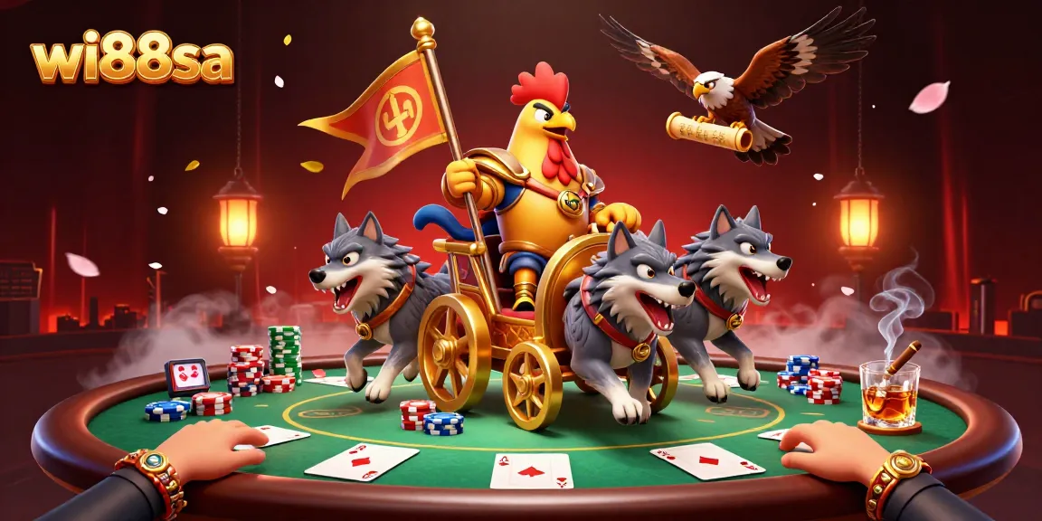 Enhance your experience at wi88sa with a vibrant 3D casino illustration showcasing excitement in gaming.