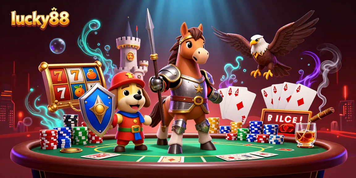 Spin the lucky88 slot machine with excitement amidst vibrant casino elements and rich graphics.
