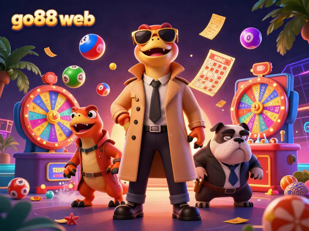 Experience the excitement at go88 web with raptors in a trench coat trying to enter a VIP casino!