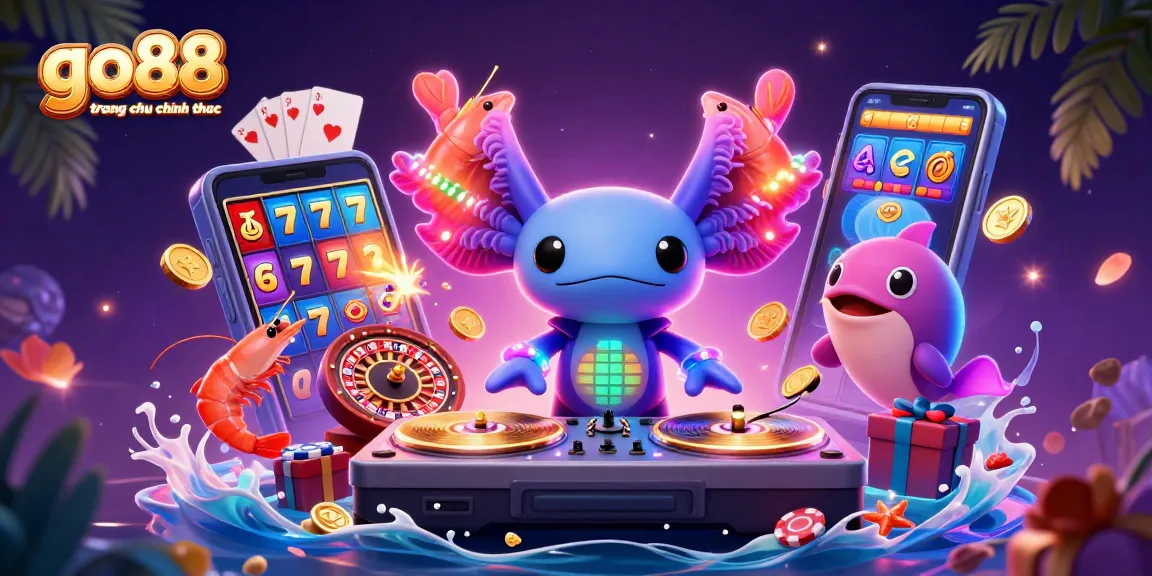 Engage with the vibrant undersea experience of go88 trang chu chinh thuc in this lively 3D casino illustration.
