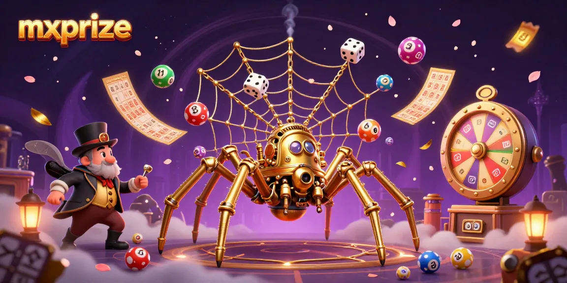 Experience the excitement of mxprize with a dynamic steampunk casino illustration featuring vibrant game elements.