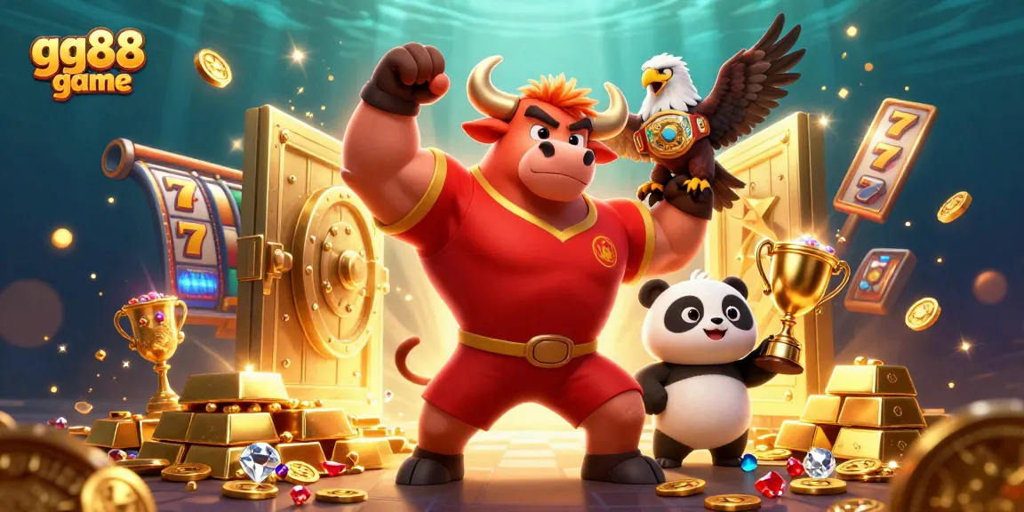 Experience the thrill of gg88 game with a vibrant 3D casino scene featuring iconic characters and dynamic gaming elements.