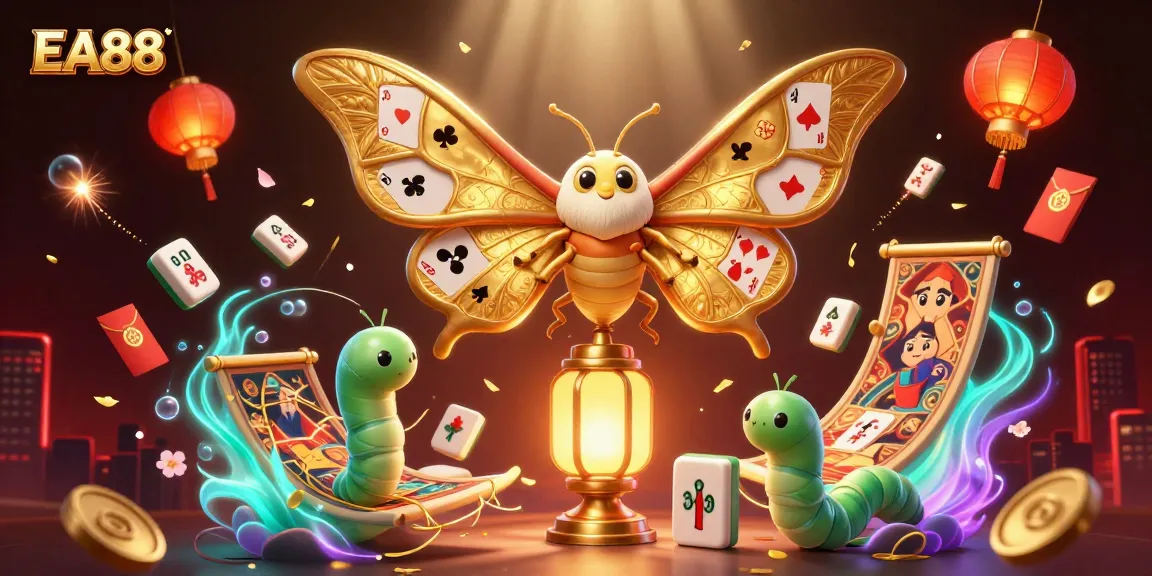 Experience the thrilling world of EA88 as a vibrant scene filled with casino elements unfolds.