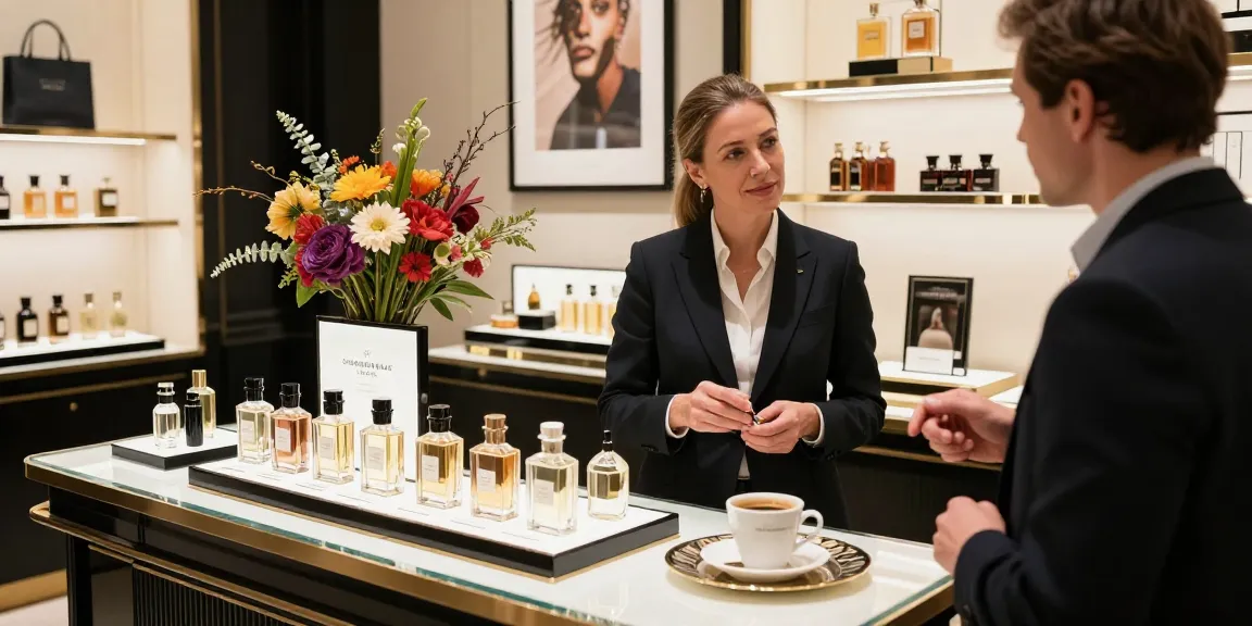 Exploring Stephane Humbert Lucas Perfumes in a luxurious boutique.